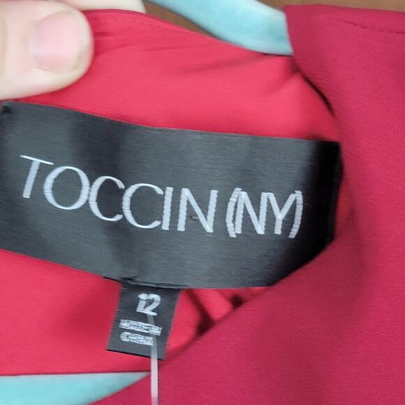 NWT Toccin NYC Cranberry Swirl Sheath, Sz 12 - Picture 5 of 7